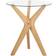 Beliani Valley Transparent/Light Wood Small Table 45x45cm