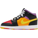 Nike Air Jordan 1 Mid Sneaker School GS - Black/University Red/Light Ultramarine/Opti Yellow