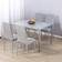 Westwood Glass Top With 4 Grey Dining Set 80x120cm 5pcs