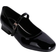 Shein New Fashion Chunky Heel Pu Leather Women's Comfortable Flat Shoes