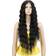 Joedir Lace Front Wigs 30'' Long Wavy Synthetic Wig 4.5" Deep Part HD 130% Density WigsBLACK COLOR