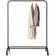 Home Treats Clothes Rail With Shoe Rack/Storage Black Clothes Rack 110.5x144cm