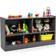 Costway Kids 2-Shelf Bookcase 5-Cube Wood Toy Storage Cabinet Organizer