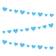 Unique Industries 73388 9 ft Blue Hearts Baby Shower Garland