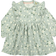 Polarn O. Pyret Baby Dress with Flower Print - Light Green