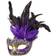 Costume Mask Feather Masquerade Mask Halloween Mardi Gras Cosplay Party Masque Crack Purple