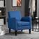 Homcom Armchair with Rubber Wood Blue Lounge Chair 74cm
