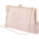 Accessorize Suedette Clip Frame Clutch Bag - Nude
