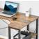 Homcom L-Shaped Workstation Rustic Brown Writing Desk 73.2x120cm