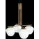 Konsthantverk DK 4-Low Brass/Matt White Pendant Lamp