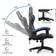 Bigzzia Gaming Chair with Adjustable Headrest and Lumbar Support - Black/Blue