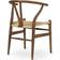 Carl Hansen & Søn CH24 Oak Smoked/Natural Wicker Kitchen Chair 76cm