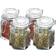 Premier Housewares Spice Jars With Clip Top Lids Kitchen Storage 4pcs