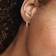 Pandora Pavé Heart Hoop Earrings - Rose Gold/Transparent