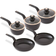Tower Cavaletto Black Cookware Set with lid 5 Parts