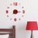 Joom 3D Acrylic Mirror Effect DIY Sticker Red Wall Clock 40cm