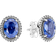 Pandora Sparkling Statement Halo Stud Earrings - Silver/Blue/Transparent