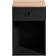 House & Homestyle Lilsbury Black/Natural Bedside Table 32x32cm