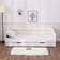 Home Source Wooden White Sofa 77.2cm 3 Seater