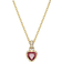 Swarovski Stilla Pendant Necklace - Gold/Red/Transparent
