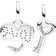 Pandora Splittable Heart & Key Dangle Charm - Silver/Transparent