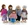 RLS Wooden Puppet Toy Cartoon Family Dolls 6pcs