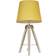 ValueLights Modern Distressed Tripod Mustard Table Lamp 70cm