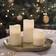 Lights4fun Battery Operated Ivory LED Candle 15cm 3pcs