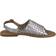 Leather Collection Weave Sandal - Silver