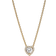 Pandora Heart Collier Pendant Necklace - Gold/Transparent