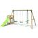 Rebo Swing Set with Deck and Slide