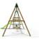Rebo Swing Set with Deck and Slide