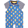 JoJo Maman Bébé Dungarees & T-shirt 2-pack Set - Denim Blue Safari Cat (Q81-745)