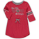 Colosseum Toddler Heathered Ohio State Buckeyes Poppin Sleeve Stripe Dress - Scarlet