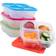 Easy Bento Snack Boxes Food Container 4pcs 0.8L