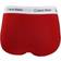 Calvin Klein Cotton Stretch Hip Brief 3-pack - White/Red Ginger/Pyro Blue