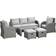 OutSunny 860-105V70 Outdoor Lounge Set, 1 Table incl. 2 Chairs & 1 Sofas