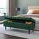 Rosdorf Park Ethier Velvet Upholstered Green Settee Bench 126x46cm