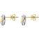 C W Sellors Pear Cut Cluster Stud Earrings - White Gold/Gold/Opal/Diamonds