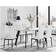 Andria Milan Black/White Dining Set 90x160cm