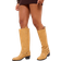 PrettyLittleThing Camel Pu Square Toe Buckle Detail Knee High Boots - Butterscotch