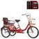 Noaled Cruiser Trike Bikes 20inch Cargo 3 Wheeled with Basket and Chi