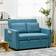 Homcom Fabric Convertible 2 Bed Blue Sofa 120cm 2 Seater