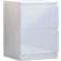 Fwstyle Stora High Gloss White Bedside Table 40x40cm