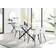 Furniturebox Lenworth Modern White/Black Dining Set 120x70cm 5pcs
