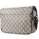 Gucci Supreme Trimmed Monogrammed Messenger Bag - Beige
