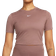 Nike Women's Sportswear Essential Slim Cropped T-Shirt - Smokey Mauve/White