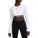 Nike Pro Women's Dri-FIT Cropped Long-Sleeve Top - White/Black