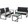 Outdoor Essentials 4 Piece KD Outdoor Lounge Set, 1 Table incl. 2 Chairs & 1 Sofas