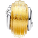 Pandora Shooting Star Grooved Murano Glass Charm - Silver/Yellow/Transparent